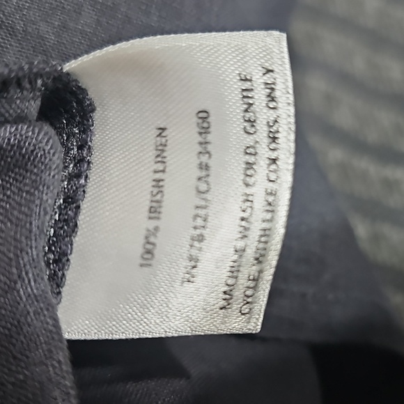 Eileen Fisher Gray Irish Linen Crop Pants Size Medium - Picture 6 of 7